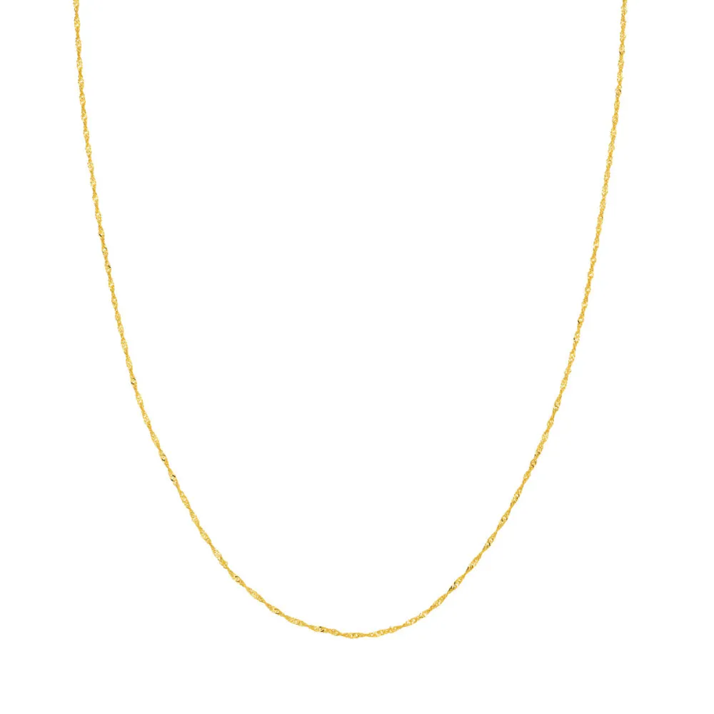 14k Gold 1.15mm Singapore Chain