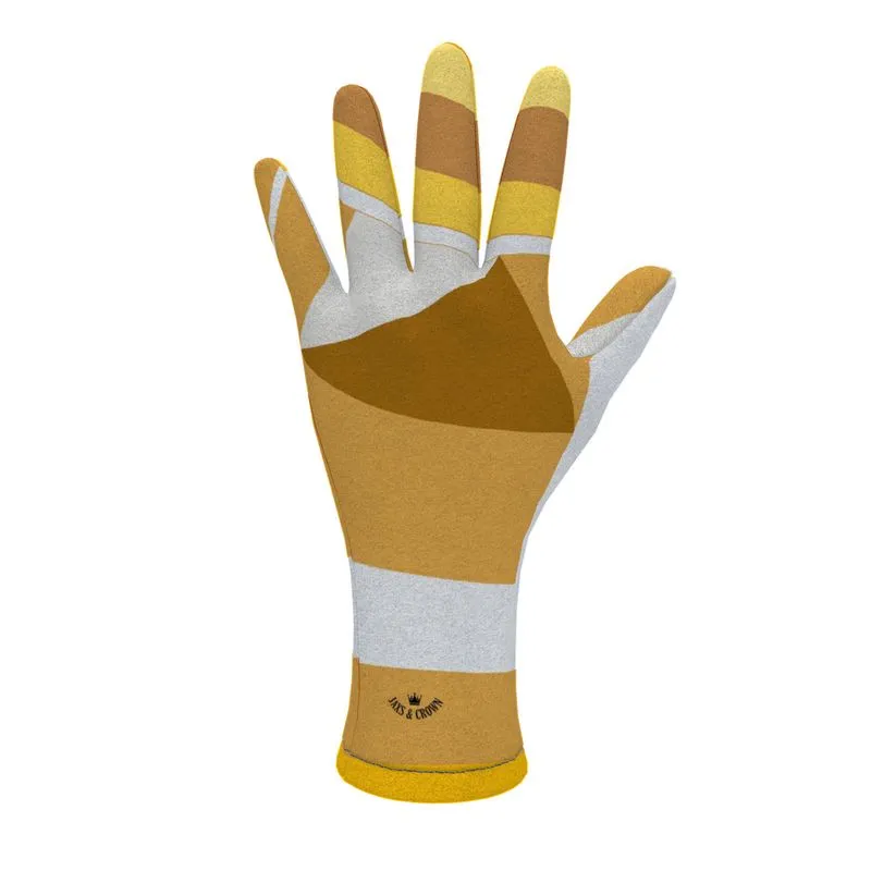 #181 JAXS N CROWN Fleece Gloves gold tones