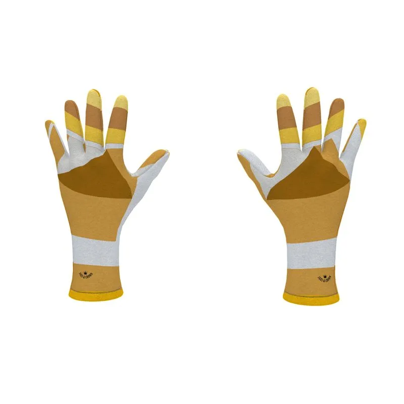 #181 JAXS N CROWN Fleece Gloves gold tones