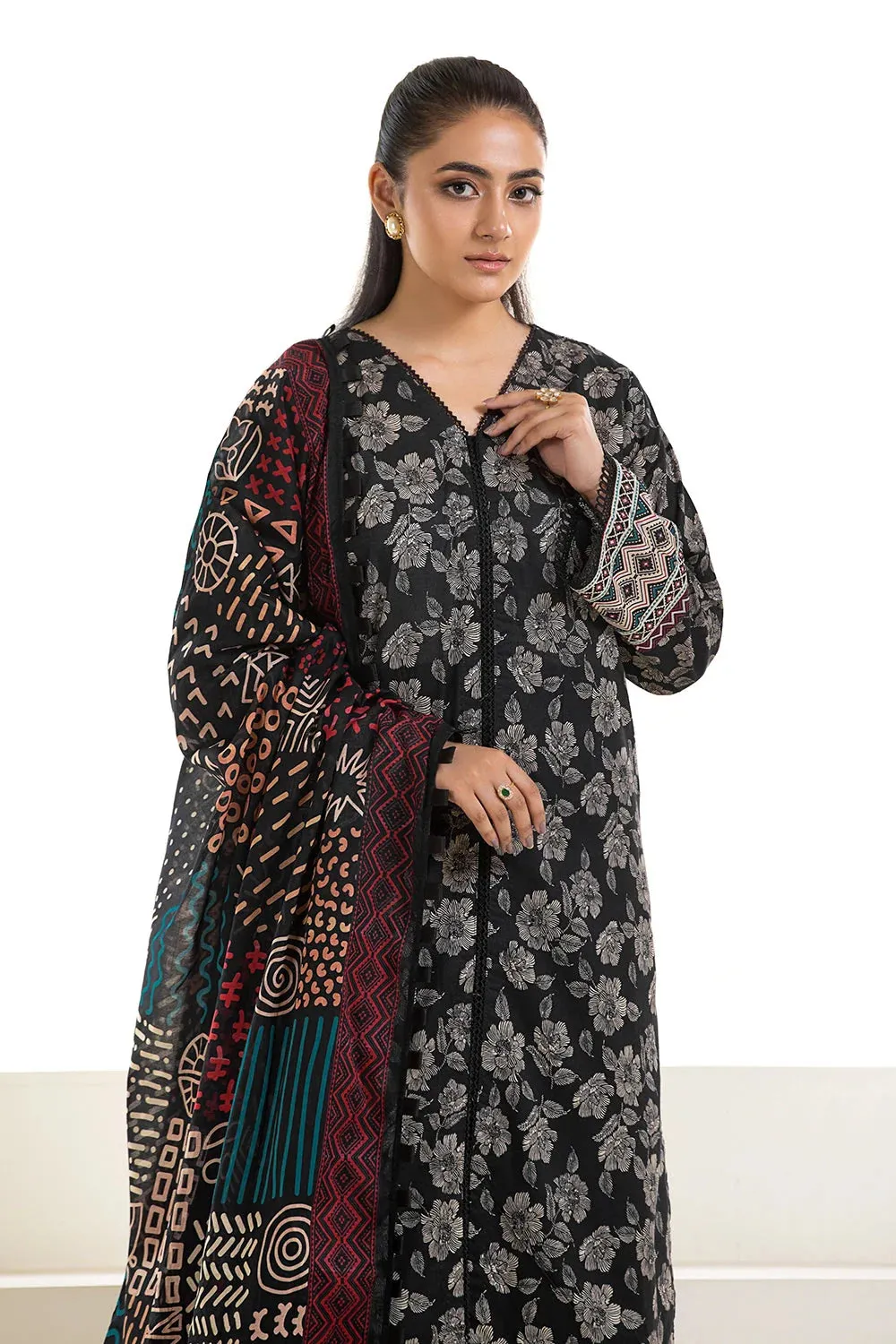 2PC Unstitched Printed Lawn Shirt and Dupatta KSD-2629