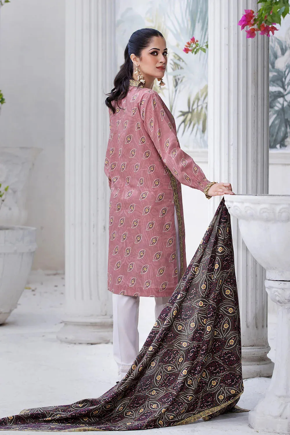 2PC Unstitched Printed Lawn Shirt and Dupatta KSD-2653