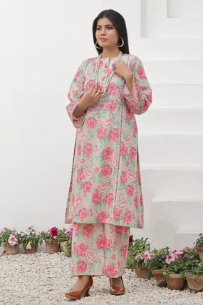 2PC Unstitched Printed Lawn Shirt and Trouser KST-2537