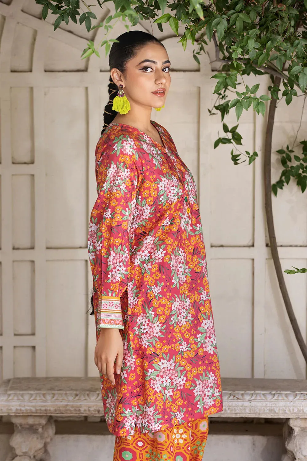 2PC Unstitched Printed Lawn Shirt and Trouser KST-2652