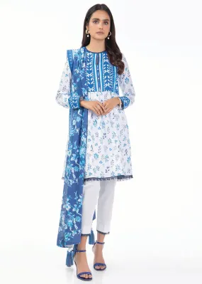 3 Pc Printed Lawn Suit With Lawn Dupatta