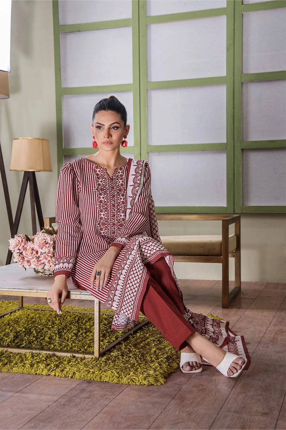 3 Pcs Unstitched Khaddar Suit KKH-2223