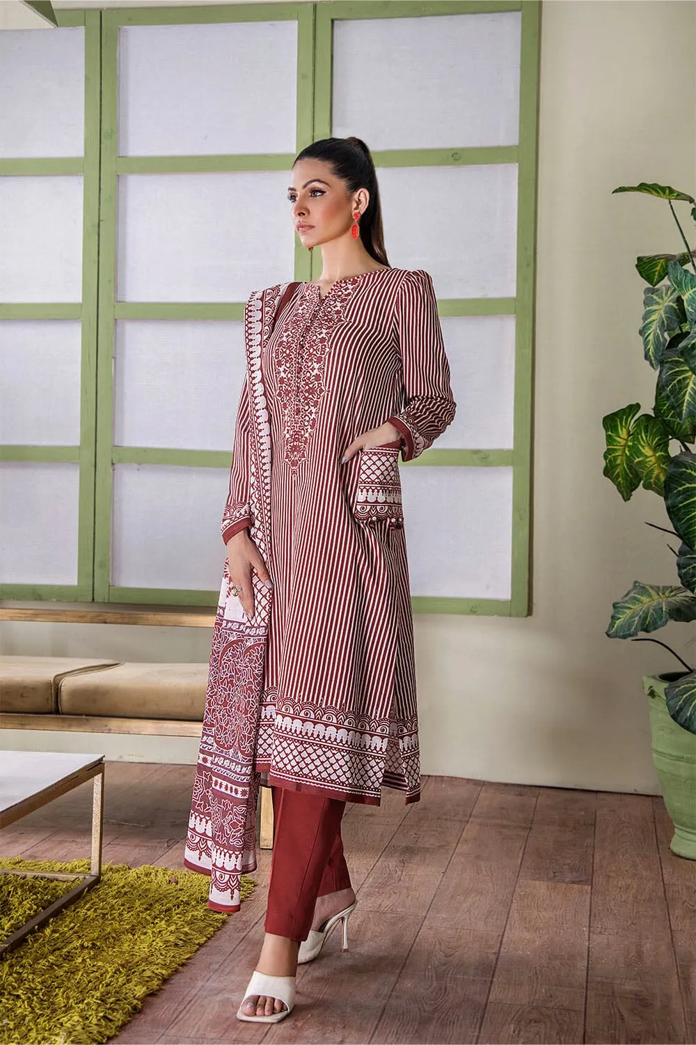 3 Pcs Unstitched Khaddar Suit KKH-2223