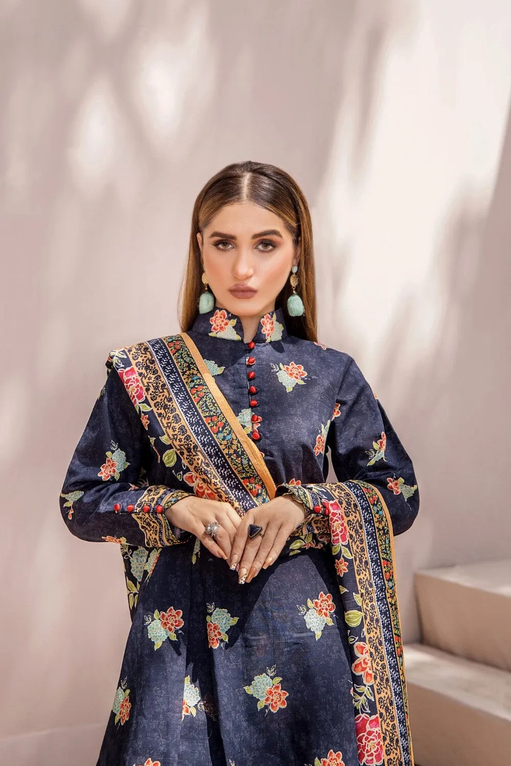 3 Pcs Unstitched Khaddar Suit KKH-2226