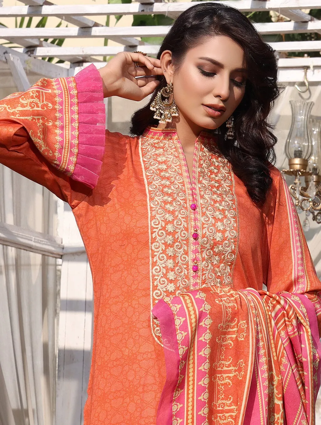 3 Piece Unstitched Suit KTE-1568