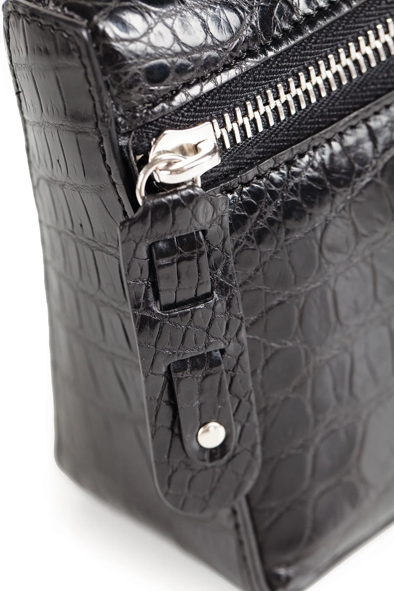 30-662-BLK THE SOPHIE Gracen Nile Crocodile Handbag, Black