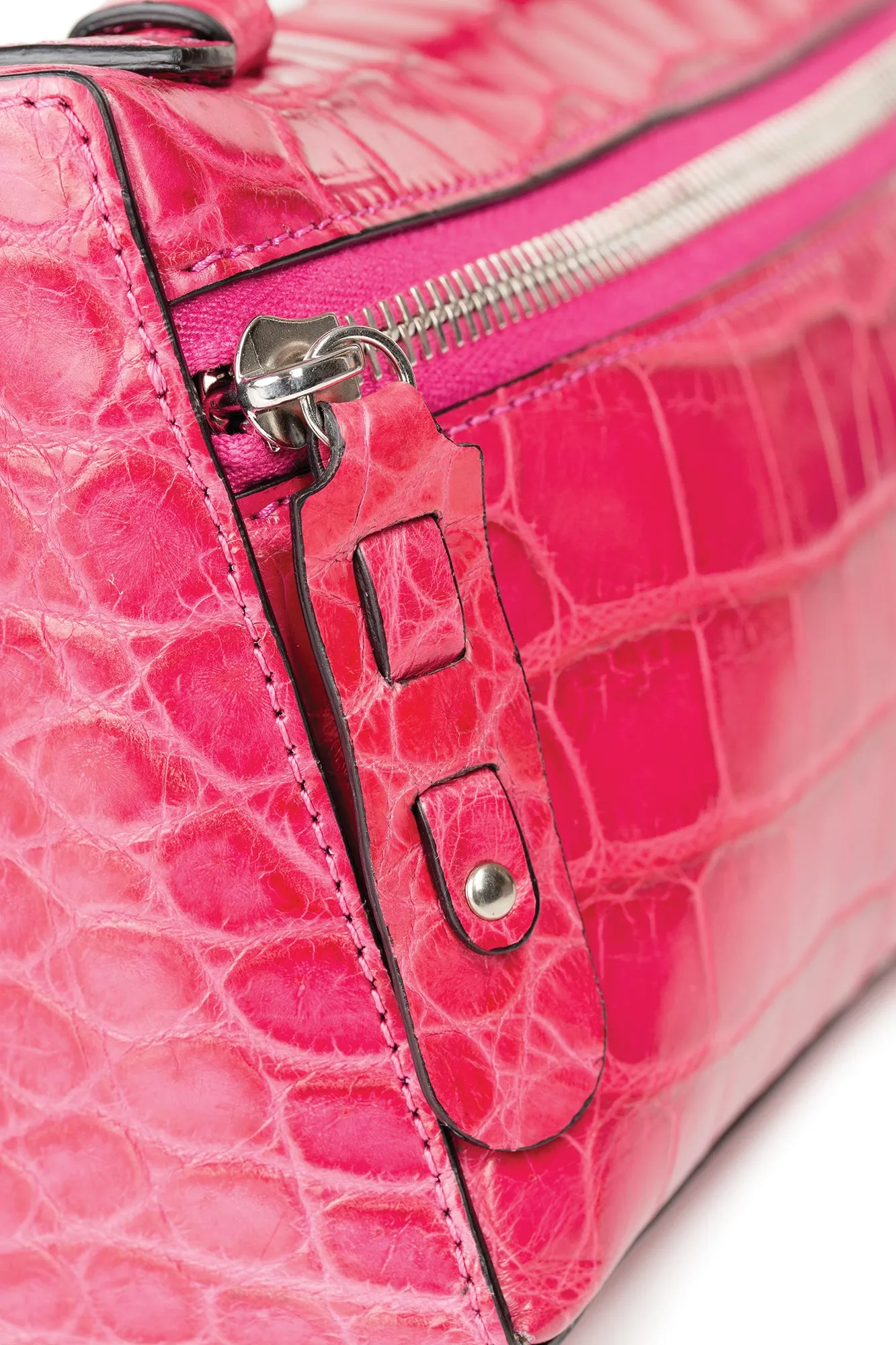 30-662-PNK THE SOPHIE Gracen Nile Crocodile Handbag, Pink