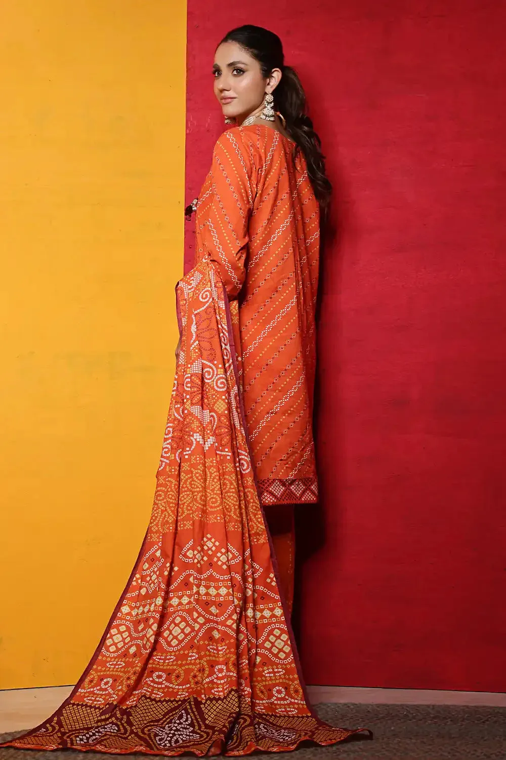 3PC Printed Unstitched Lawn Suit KLA-2381