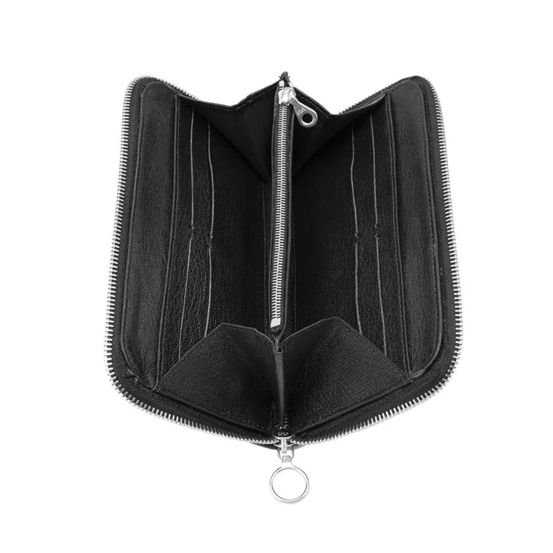 #600 Cocknload Designer zip wallet blk