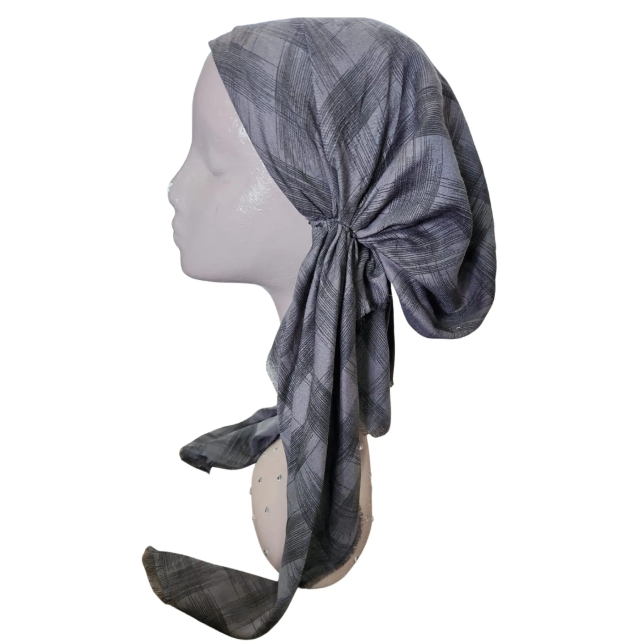 Abstract Weave/Lines Fringe Dacee Headscarf