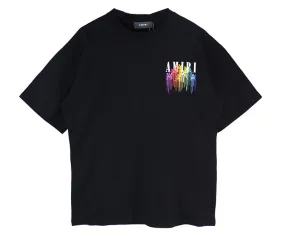 AMIRI Drip cotton jersey Black T Shirt