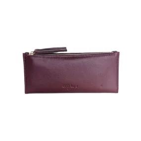 ANN KURZ Thin wallet nappa wine women