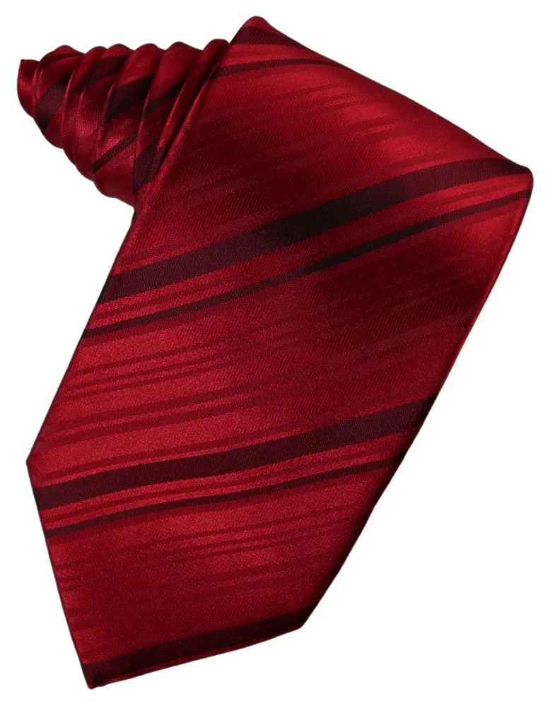 Apple Striped Silk Necktie