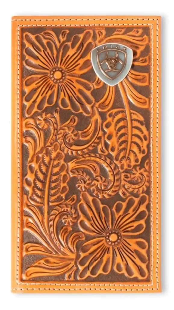 Ariat Floral Embossed Wallet ~ Checkbook