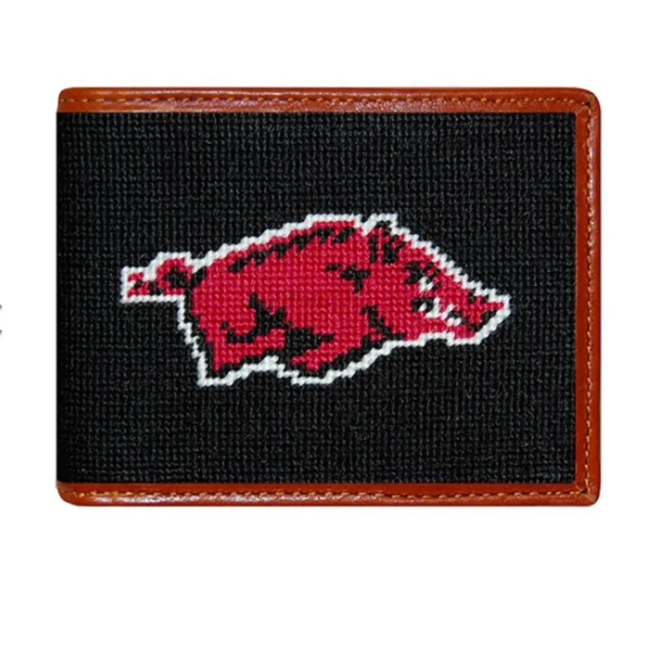 Arkansas Needlepoint Bi-Fold Wallet