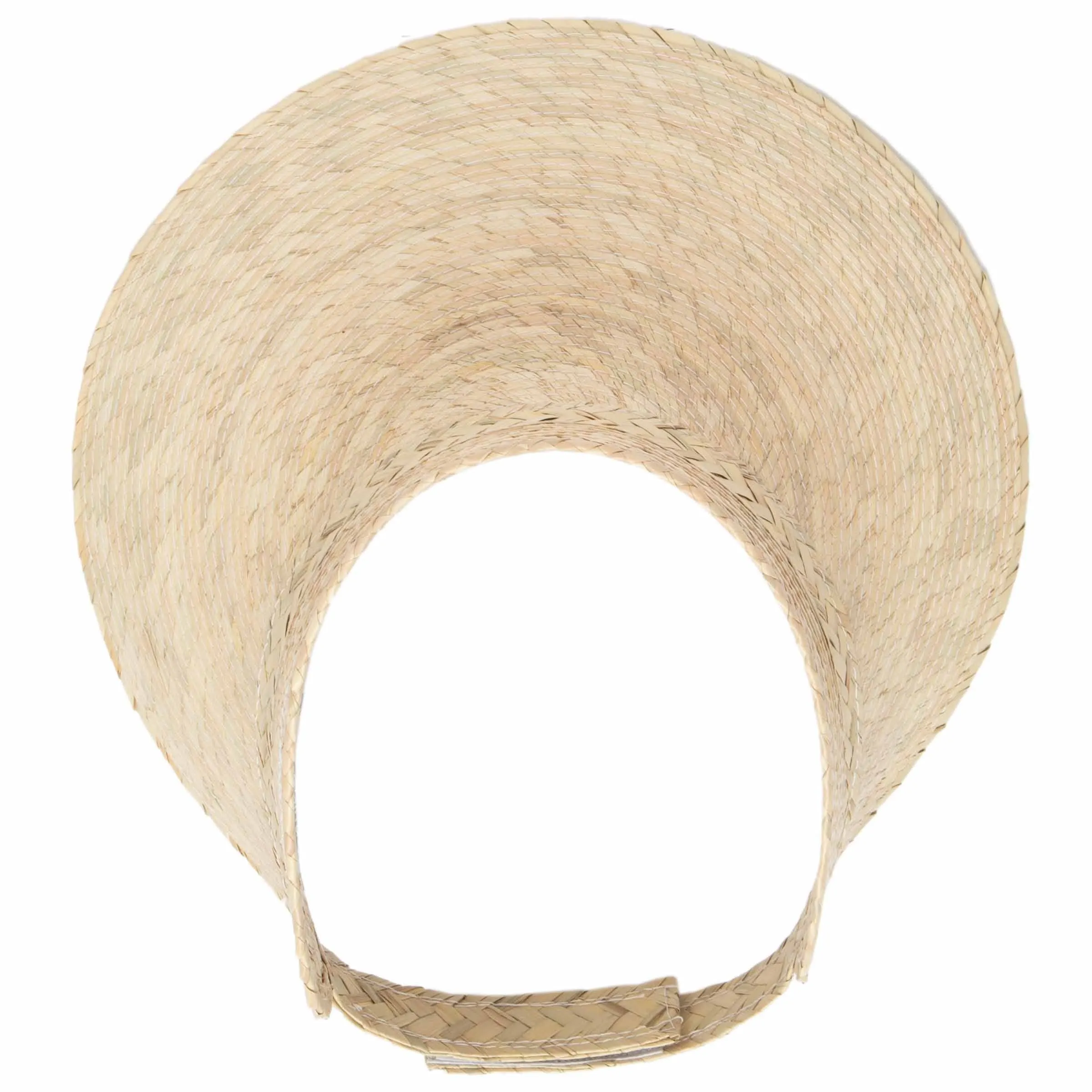 Artisan Made Palm Straw Braid Wide Brim Visor