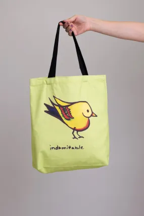 Artwork Totebag, Green Heartbird, Cotton