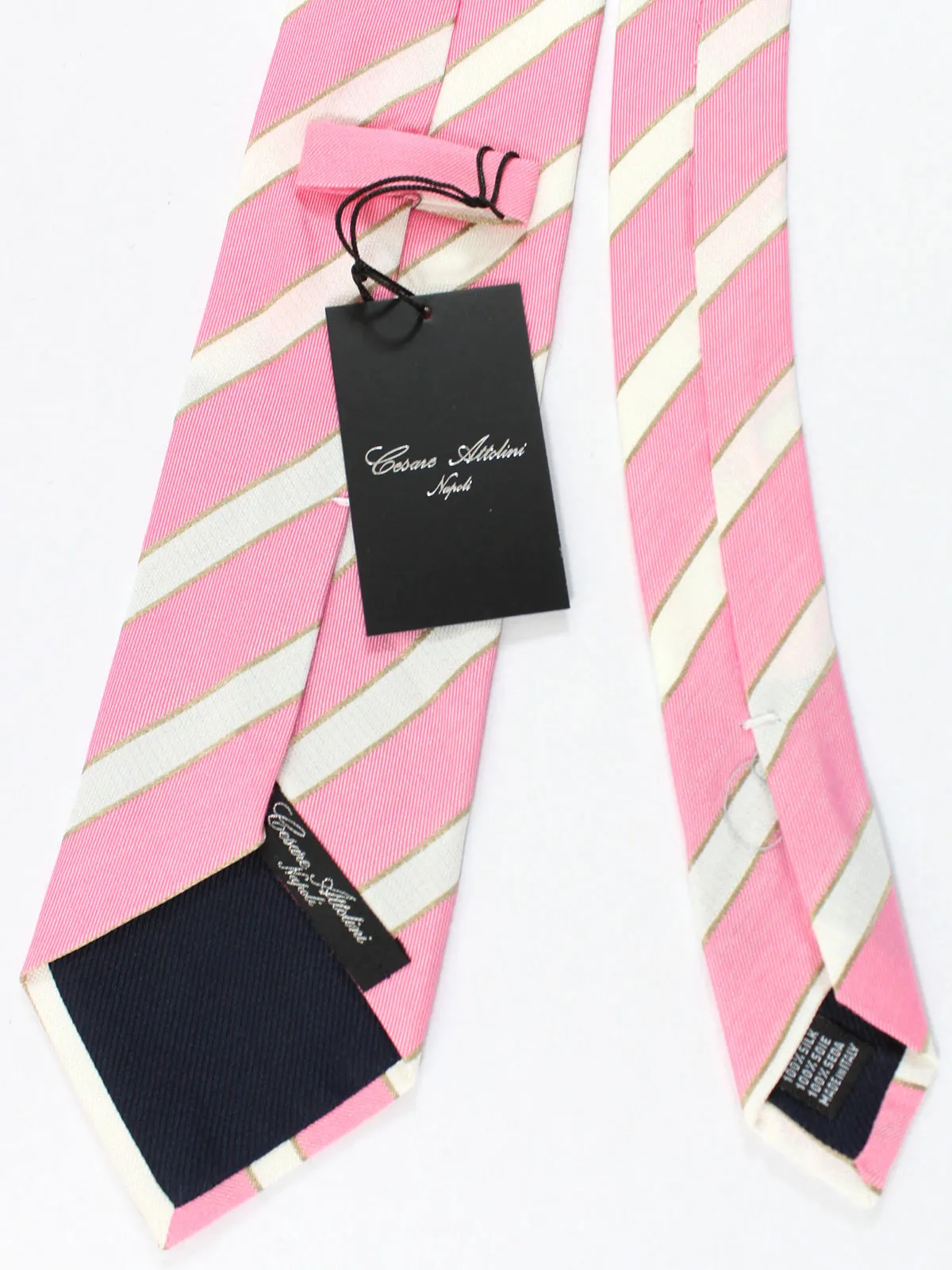 Attolini Silk Tie Pink Stripes SALE