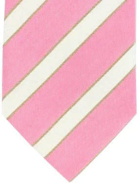 Attolini Silk Tie Pink Stripes SALE