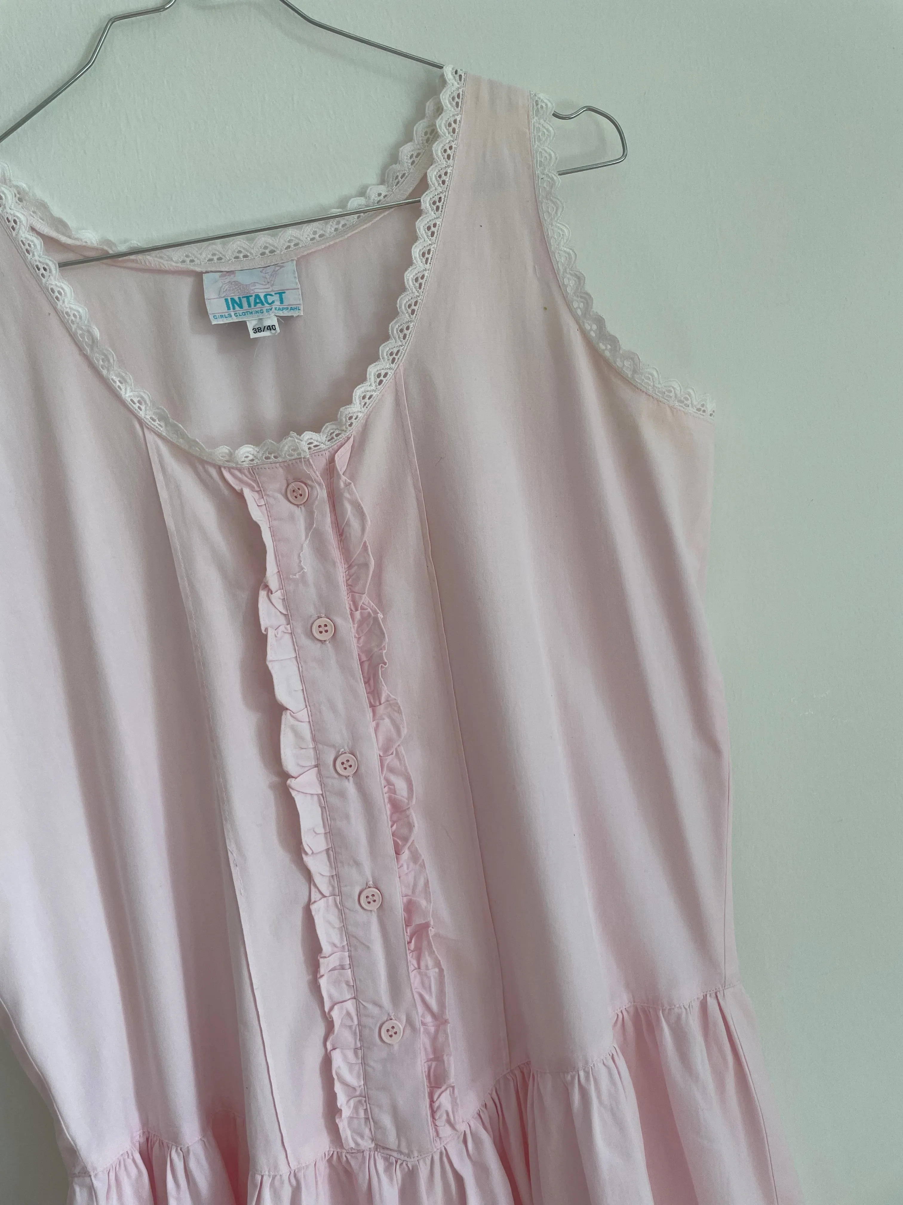 Baby Pink Lace Trim Dress