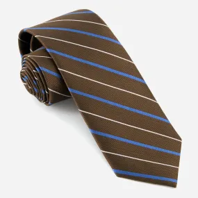 Bali Repeat Stripe Chocolate Brown Tie