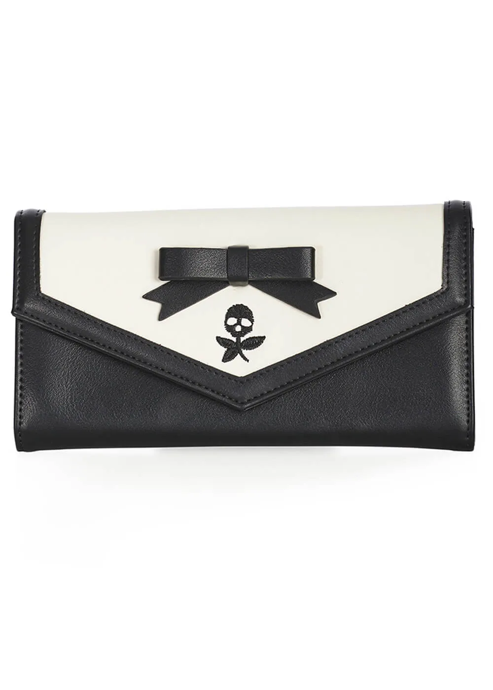 Banned Nevermore Skull Wallet Black