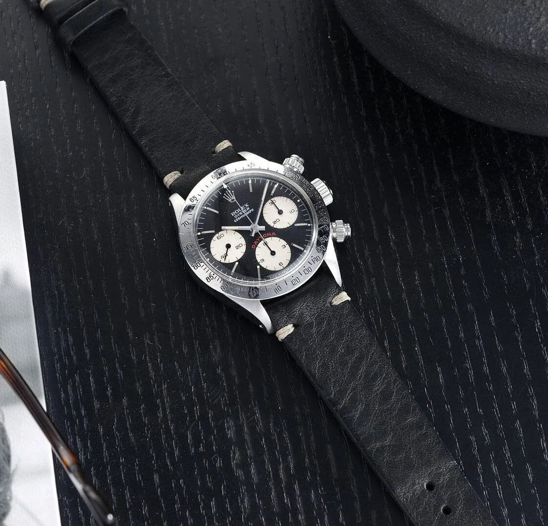 Black Leather Watch Strap