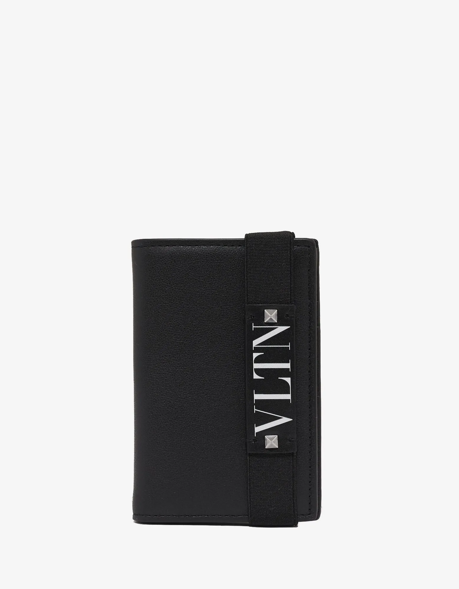 Black VLTN Strap Card Wallet -