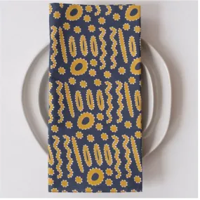 Block Printed Napkins - Palma Navy