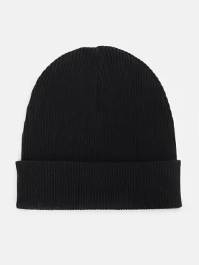 Blue Giraffe Boys Black Solid Beanie