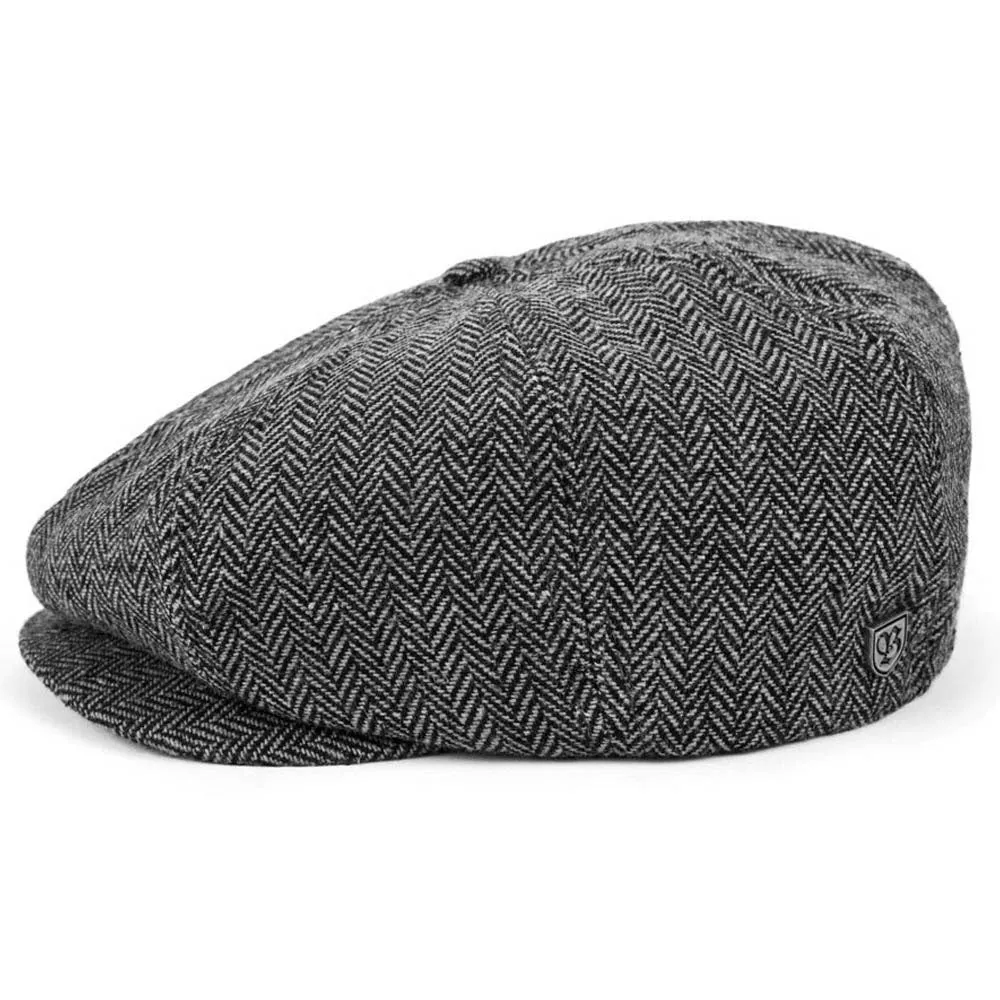 Brixton Brood Flat Cap Grey Black