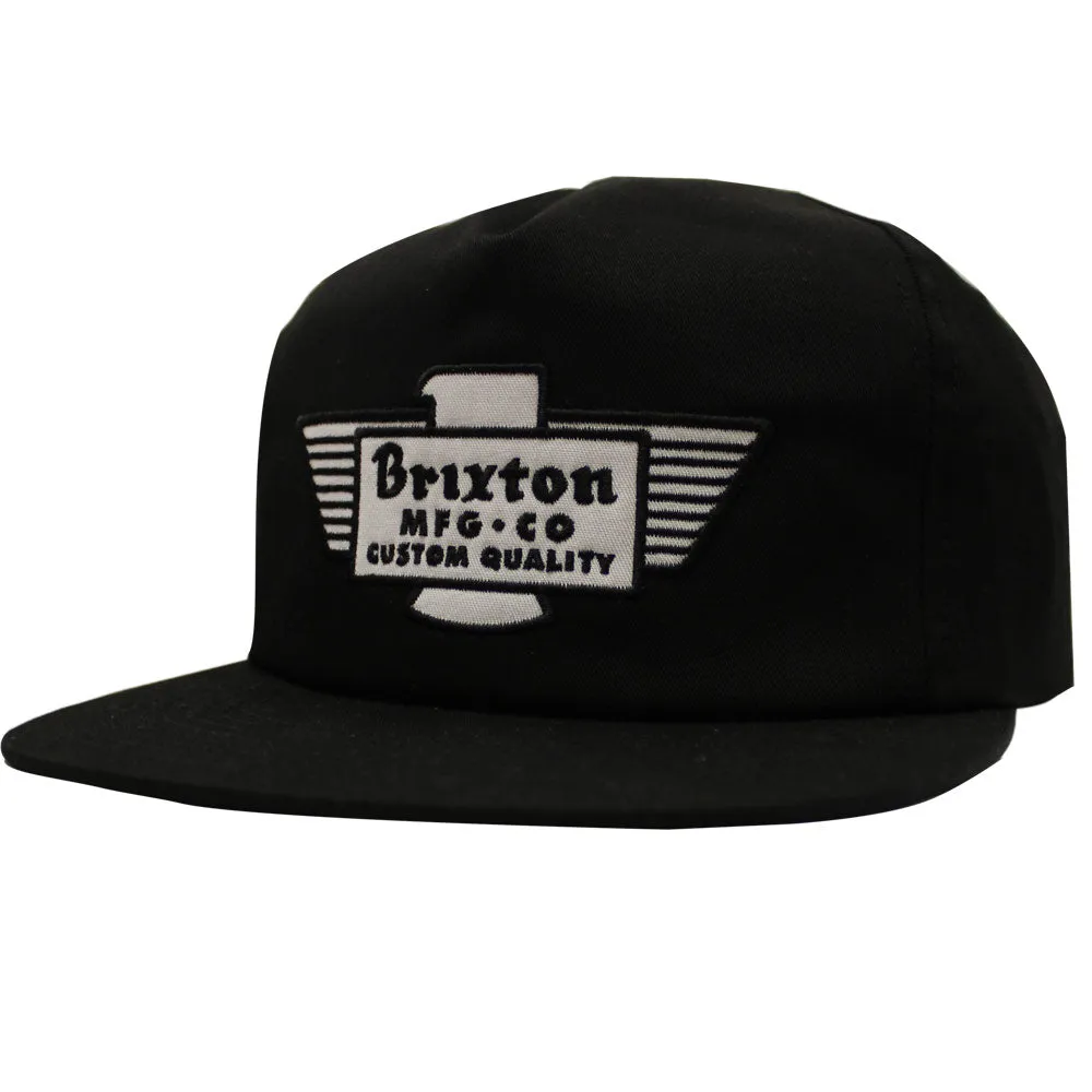 Brixton Cylinder Snapback Cap Black