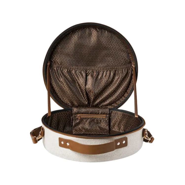 Brixton Done Proper Fedora Travel Case - Cream/Beige