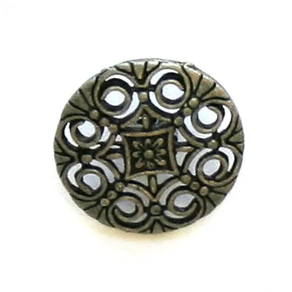 Button, metal, 18mm, baroque