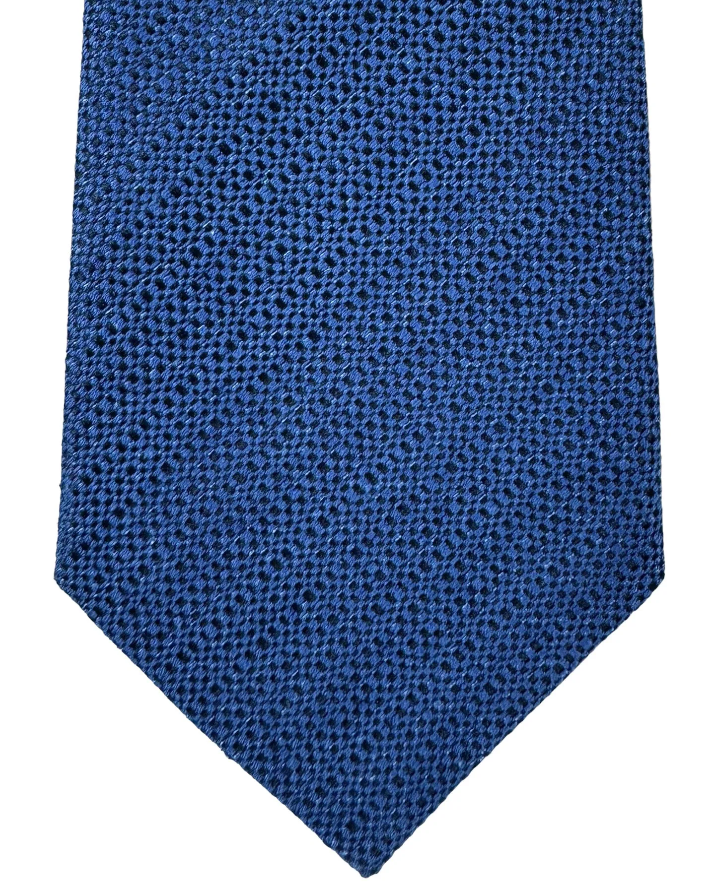 Canali Silk Tie Dark Blue Micro Pattern - Hand Made In Italy