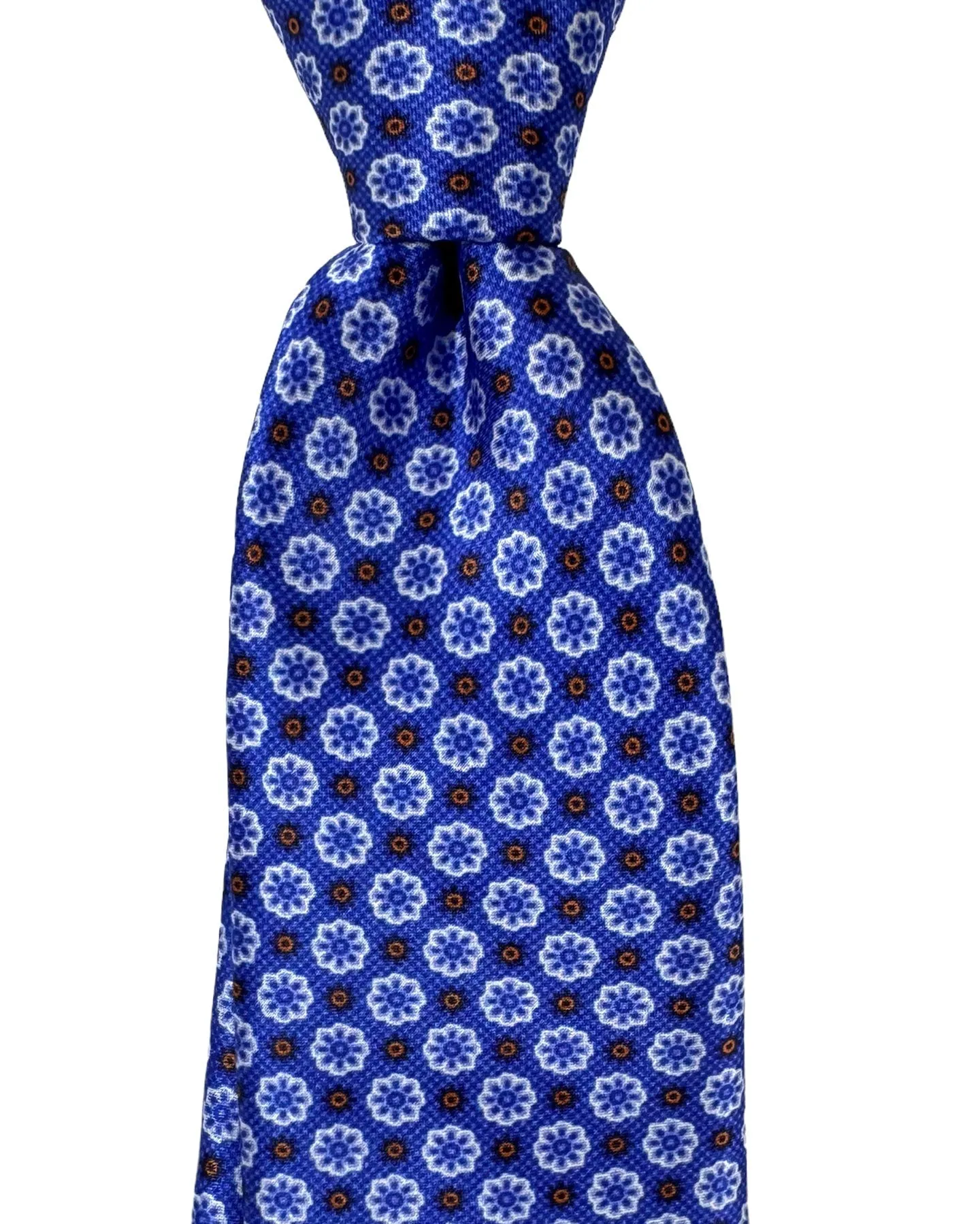 Canali Silk Tie Purple Mini Flowers