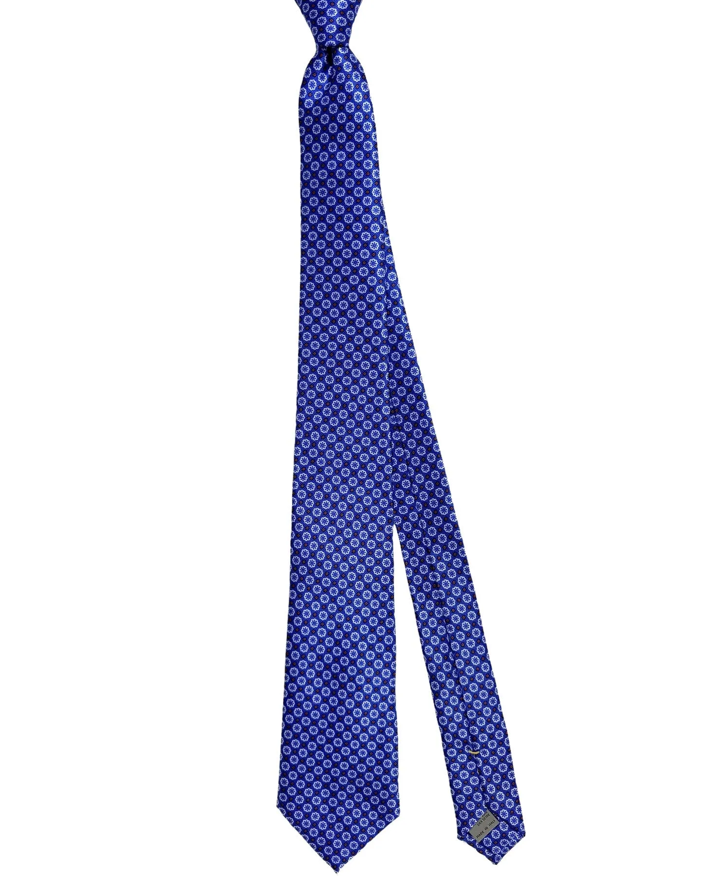 Canali Silk Tie Purple Mini Flowers