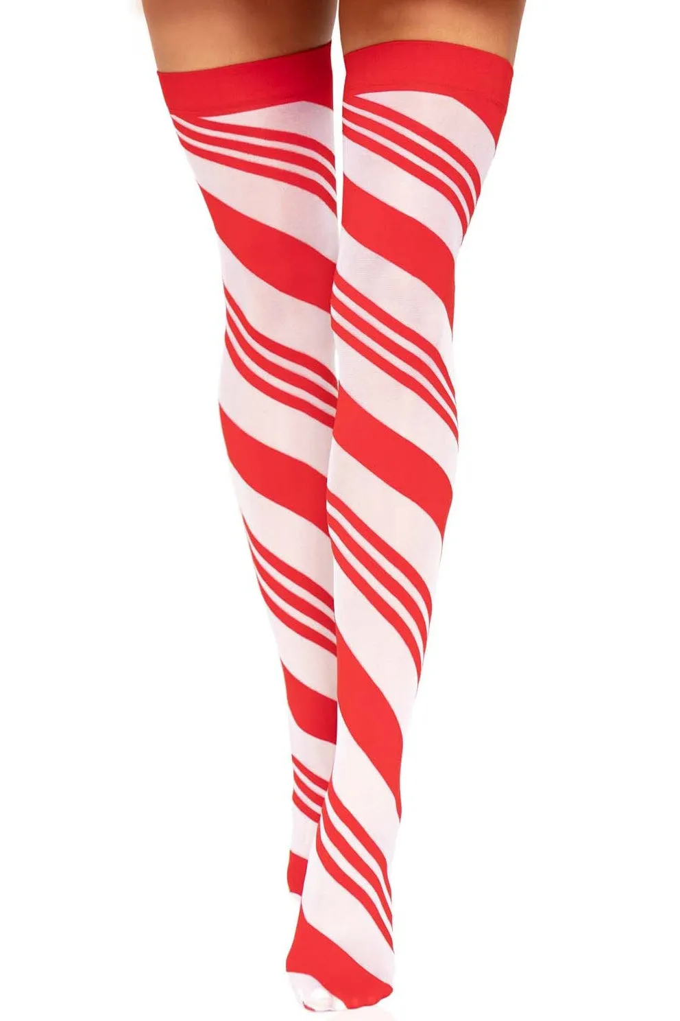 Candy Cane Thigh Highs