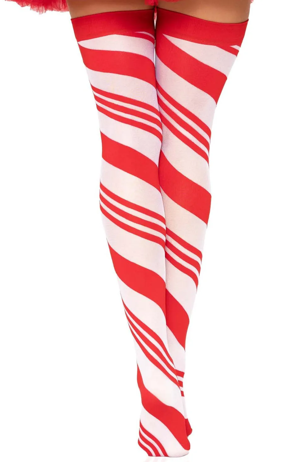 Candy Cane Thigh Highs