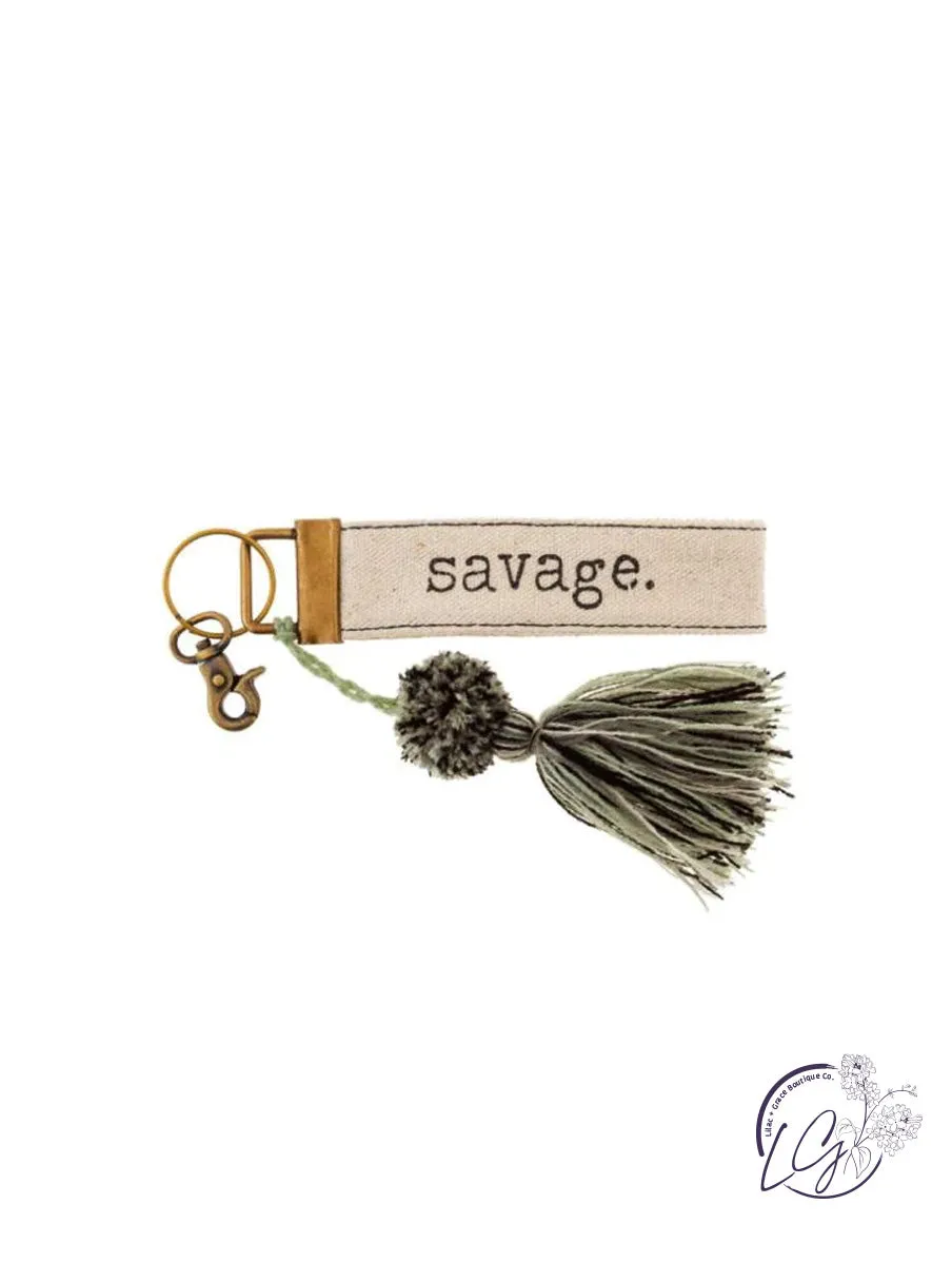 Canvas Tassel Keychains