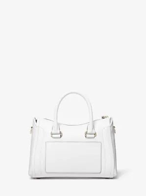 Carine Small Studded Pebbled Leather Satchel