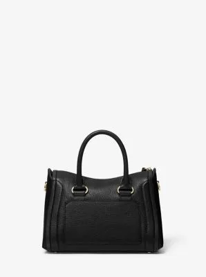 Carine Small Studded Pebbled Leather Satchel