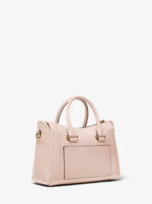 Carine Small Studded Pebbled Leather Satchel