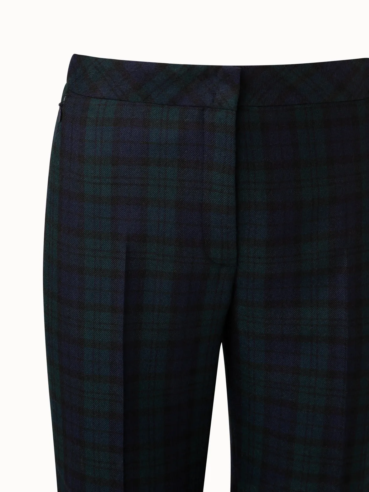 Cashmere Check Straight Pants