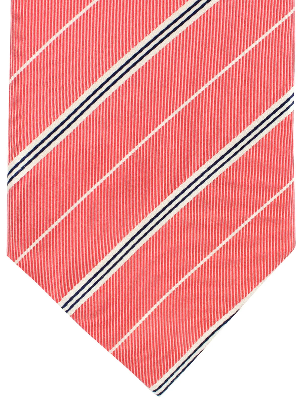 Cesare Attolini Silk Tie Pink Stripes SALE