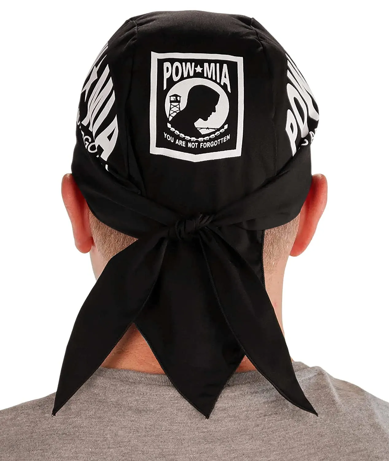 Classic Skull Cap - White POW MIA on Black