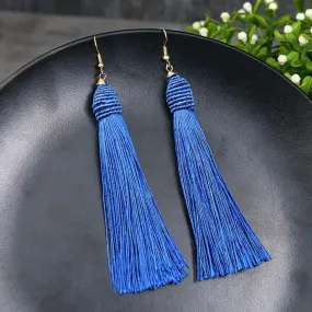 Colorful Tassel Earrings - Black Earrings, Blue Earrings, Yellow Earrings, Hot Pink, White Earrings, Dangle Earrings